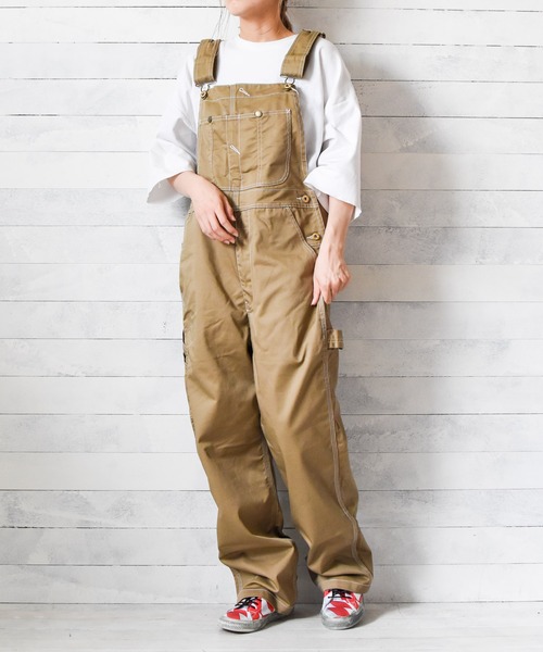 UNIVERSAL OVERALL(ユニバーサルオーバーオール)の「『UNIVERSAL OVERALL』BASIC OVERALL(サロペット/オーバーオール・レディース・ベージュ・SMALL)」の1枚目の写真