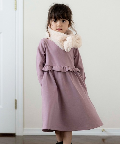 Catherine Cottage(キャサリンコテージ)の「ウエストフリルワンピース(ワンピース・キッズ・ブラック/ネイビー/グレー/レッド/ピンク/ライラック/ミント/ラベンダー・110/120/130/140/150)」の16枚目の写真