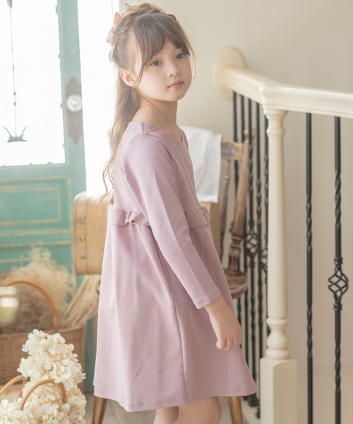 Catherine Cottage(キャサリンコテージ)の「ウエストフリルワンピース(ワンピース・キッズ・ブラック/ネイビー/グレー/レッド/ピンク/ライラック/ミント/ラベンダー・110/120/130/140/150)」の12枚目の写真