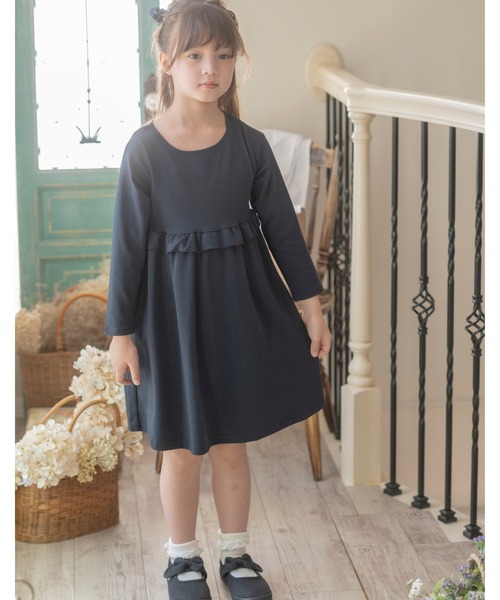 Catherine Cottage(キャサリンコテージ)の「ウエストフリルワンピース(ワンピース・キッズ・ブラック/ネイビー/グレー/レッド/ピンク/ライラック/ミント/ラベンダー・110/120/130/140/150)」の14枚目の写真