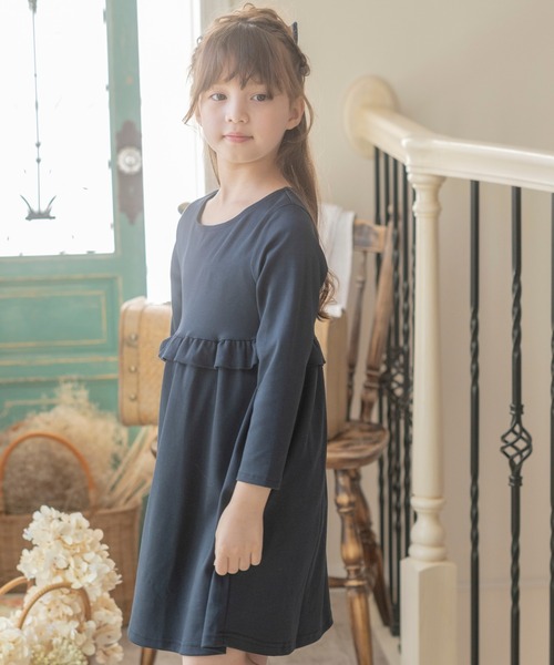 Catherine Cottage(キャサリンコテージ)の「ウエストフリルワンピース(ワンピース・キッズ・ブラック/ネイビー/グレー/レッド/ピンク/ライラック/ミント/ラベンダー・110/120/130/140/150)」の13枚目の写真
