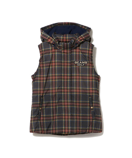 BEAMS GOLF ドット柄 ダウンベスト ダウン80% 超軽量 紺 S 美品 BEAMS GOLF ドット柄 ダウンベスト ダウン80% 超軽量 紺 S 美品 BEAMS