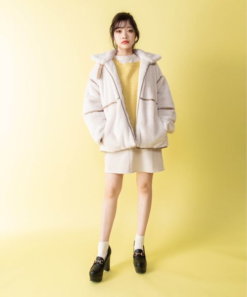 Mysa&Liina(ミーサリーナ)の「ファーフライトジャケット Mysa&Liina(ミーサリーナ)の「ファーフライトジャケット