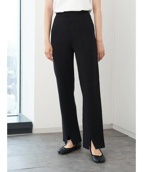 AMERICAN HOLIC（アメリカンホリック）の「裾スリットリブニットレギンス●＊（レギンス/スパッツ・レディース・グレイッシュベージュ/ブラック・M/L）」の4枚目の写真