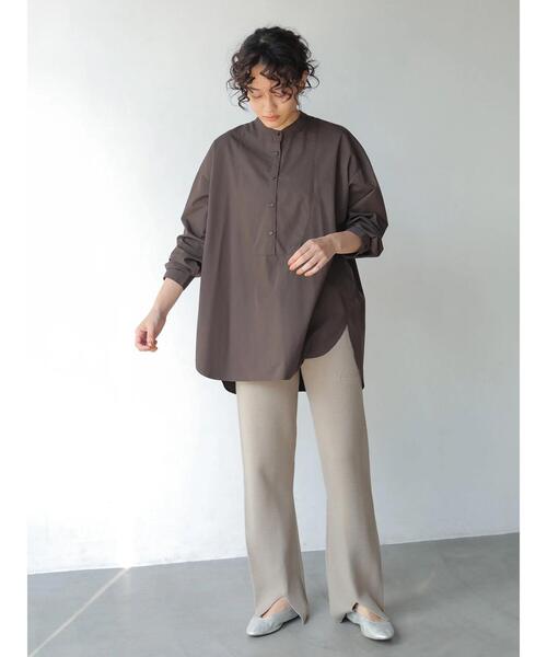 AMERICAN HOLIC（アメリカンホリック）の「裾スリットリブニットレギンス●＊（レギンス/スパッツ・レディース・グレイッシュベージュ/ブラック・M/L）」の12枚目の写真