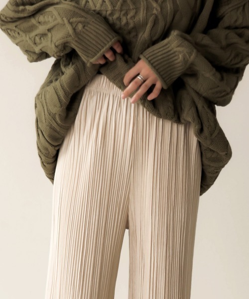 Bab（バブ）の「カットプリーツパンツ（その他パンツ・レディース・ブラック/ブラウン/アイボリー/グレー・FREE）」の11枚目の写真