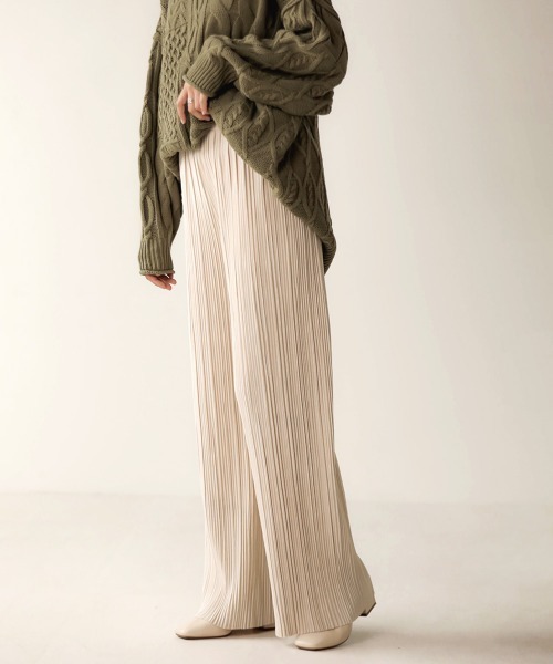 Bab（バブ）の「カットプリーツパンツ（その他パンツ・レディース・ブラック/ブラウン/アイボリー/グレー・FREE）」の12枚目の写真