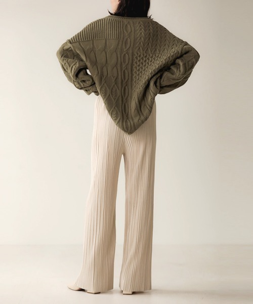 Bab（バブ）の「カットプリーツパンツ（その他パンツ・レディース・ブラック/ブラウン/アイボリー/グレー・FREE）」の13枚目の写真