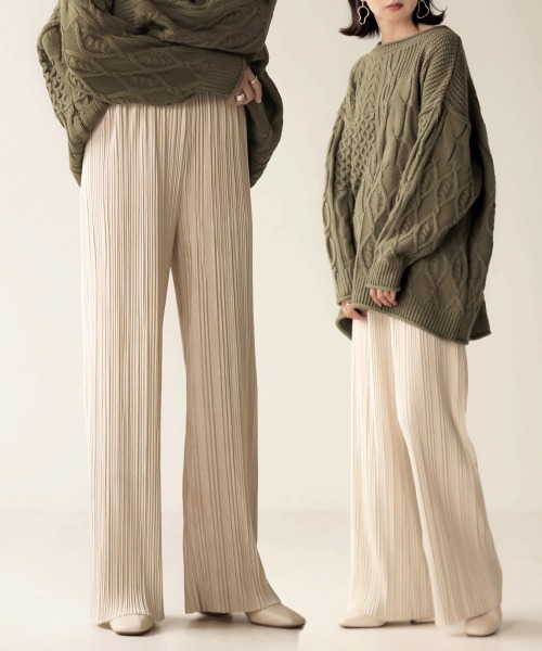 Bab（バブ）の「カットプリーツパンツ（その他パンツ・レディース・ブラック/ブラウン/アイボリー/グレー・FREE）」の16枚目の写真