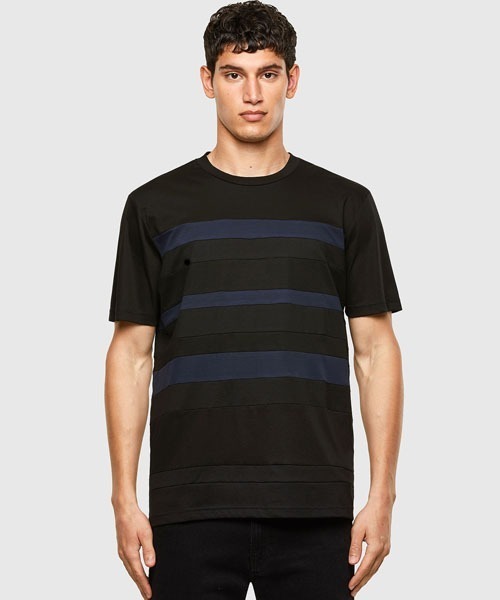 Diesel ディーゼル のファッション Tシャツ カットソー ボーダー Tシャツ 半袖 メンズ トップス クルーネック Tシャツ カットソー 半袖 トップ