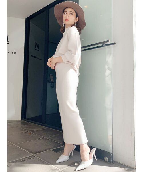 GYDA（ジェイダ）の「ボトルネックニットトップス（ニット/セーター・レディース・ブラック/ベージュ/オフホワイト・FREE）」の9枚目の写真