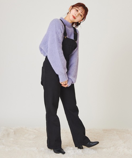 one after another NICE CLAUP（ワンアフターアナザーナイスクラップ）の「ハイネックフェザーニット（ニット/セーター・レディース・アイボリー/グレー/ミント/ブルー/サックスブルー・FREE）」の10枚目の写真