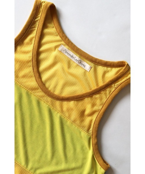 AlexanderLeeChang(アレキサンダーリーチャン)の「AlexanderLeeChang/アレキサンダーリーチャン MESH TANK(タンクトップ・メンズ・ブラック/グレー/イエロー・2/3)」の8枚目の写真