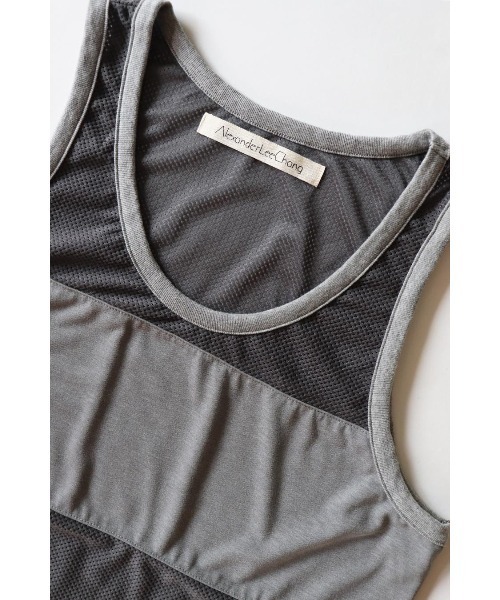 AlexanderLeeChang(アレキサンダーリーチャン)の「AlexanderLeeChang/アレキサンダーリーチャン MESH TANK(タンクトップ・メンズ・ブラック/グレー/イエロー・2/3)」の6枚目の写真