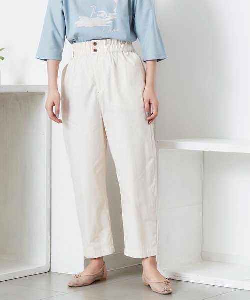 POU DOU DOU（プードゥドゥ）の「ウエストフリルペグトップパンツ（その他パンツ・レディース・ブラック/ミント/キナリ/ネイビー・3）」の2枚目の写真