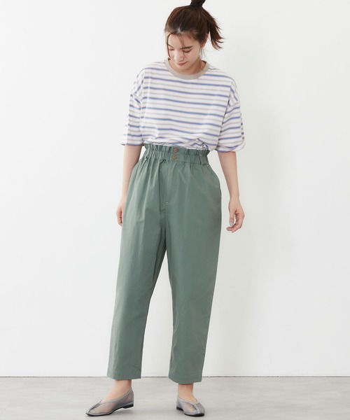 POU DOU DOU（プードゥドゥ）の「ウエストフリルペグトップパンツ（その他パンツ・レディース・ブラック/ミント/キナリ/ネイビー・3）」の14枚目の写真