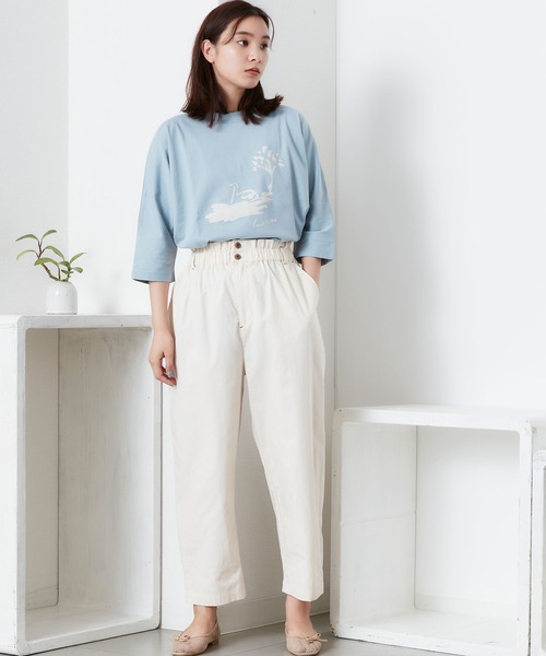 POU DOU DOU（プードゥドゥ）の「ウエストフリルペグトップパンツ（その他パンツ・レディース・ブラック/ミント/キナリ/ネイビー・3）」の20枚目の写真