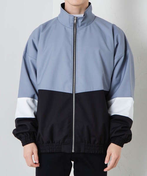 WEGO(ウィゴー)の「WEGO/カラーブロックジップブルゾン(ブルゾン・メンズ・ダークグリーン/ベージュ/サックスブルー・MEDIUM/LARGE)」の14枚目の写真