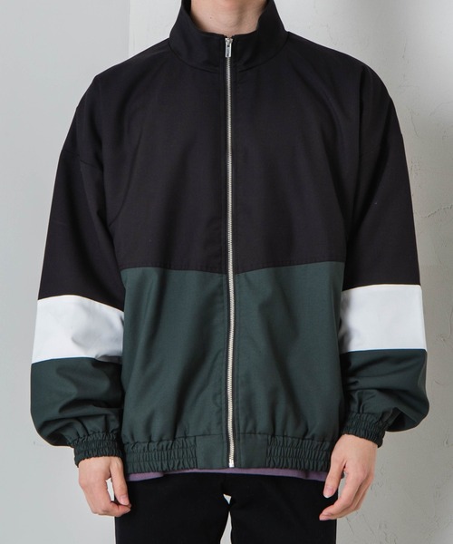 WEGO(ウィゴー)の「WEGO/カラーブロックジップブルゾン(ブルゾン・メンズ・ダークグリーン/ベージュ/サックスブルー・MEDIUM/LARGE)」の15枚目の写真