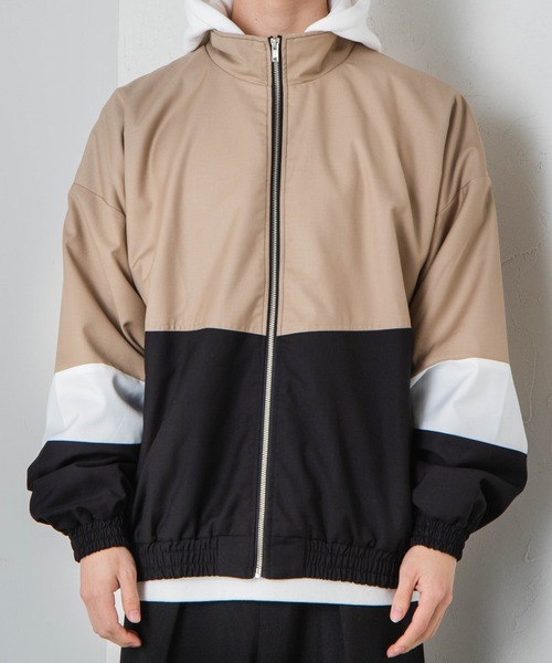 WEGO(ウィゴー)の「WEGO/カラーブロックジップブルゾン(ブルゾン・メンズ・ダークグリーン/ベージュ/サックスブルー・MEDIUM/LARGE)」の13枚目の写真