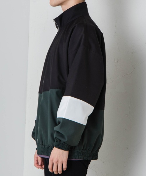 WEGO(ウィゴー)の「WEGO/カラーブロックジップブルゾン(ブルゾン・メンズ・ダークグリーン/ベージュ/サックスブルー・MEDIUM/LARGE)」の16枚目の写真