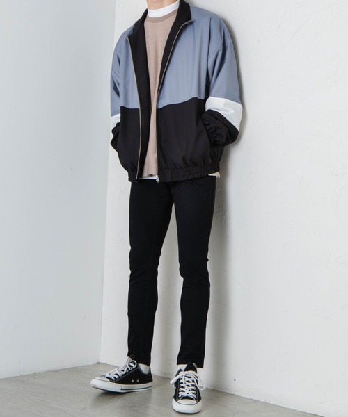 WEGO(ウィゴー)の「WEGO/カラーブロックジップブルゾン(ブルゾン・メンズ・ダークグリーン/ベージュ/サックスブルー・MEDIUM/LARGE)」の10枚目の写真