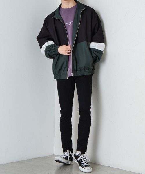 WEGO(ウィゴー)の「WEGO/カラーブロックジップブルゾン(ブルゾン・メンズ・ダークグリーン/ベージュ/サックスブルー・MEDIUM/LARGE)」の7枚目の写真