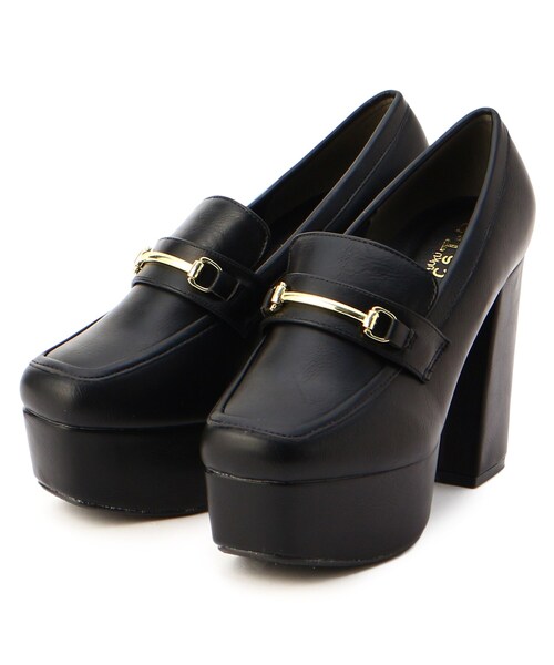 cs T&P(シーエスティーアンドピー)の「ビット付き厚底パンプス(パンプス・レディース・ブラック/ネイビー系6/ベージュ・S/M/L/LL)」の2枚目の写真