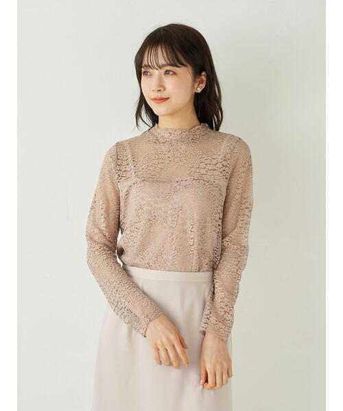 earth music&ecology(アースミュージックアンドエコロジー)の「小花レースハイネックプルオーバー *(その他トップス・レディース・ホワイト/ブラック/ベージュ・S/M)」の8枚目の写真