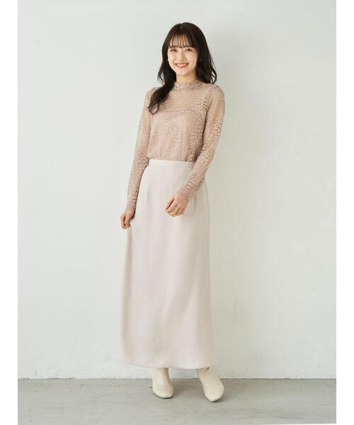 earth music&ecology(アースミュージックアンドエコロジー)の「小花レースハイネックプルオーバー *(その他トップス・レディース・ホワイト/ブラック/ベージュ・S/M)」の10枚目の写真