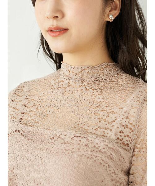 earth music&ecology(アースミュージックアンドエコロジー)の「小花レースハイネックプルオーバー *(その他トップス・レディース・ホワイト/ブラック/ベージュ・S/M)」の15枚目の写真