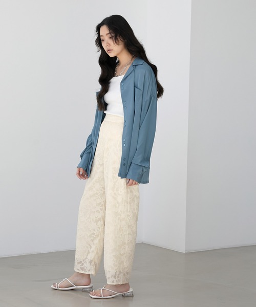EMMA(EMMA CLOTHES)(エマ)の「【EMMA】シアージャガードストレートパンツ(その他パンツ・レディース・ブラック/ネイビー/ラベンダー/ホワイト系その他・FREE)」の15枚目の写真