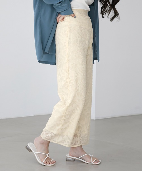 EMMA(EMMA CLOTHES)(エマ)の「【EMMA】シアージャガードストレートパンツ(その他パンツ・レディース・ブラック/ネイビー/ラベンダー/ホワイト系その他・FREE)」の8枚目の写真