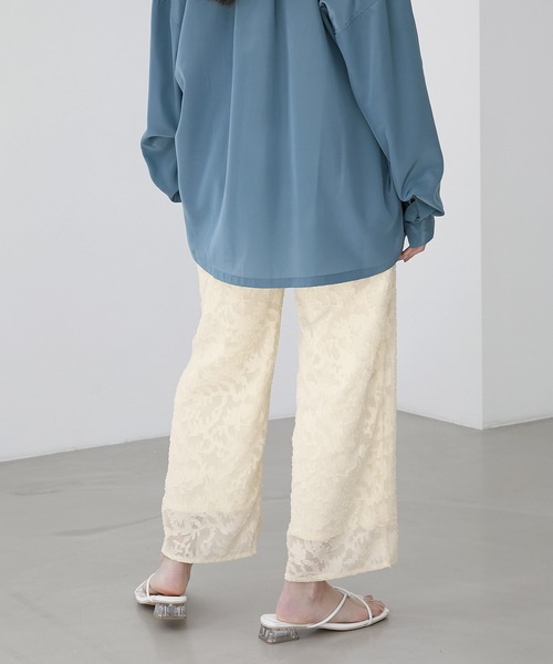 EMMA(EMMA CLOTHES)(エマ)の「【EMMA】シアージャガードストレートパンツ(その他パンツ・レディース・ブラック/ネイビー/ラベンダー/ホワイト系その他・FREE)」の5枚目の写真
