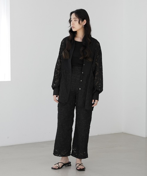 EMMA(EMMA CLOTHES)(エマ)の「【EMMA】シアージャガードストレートパンツ(その他パンツ・レディース・ブラック/ネイビー/ラベンダー/ホワイト系その他・FREE)」の16枚目の写真