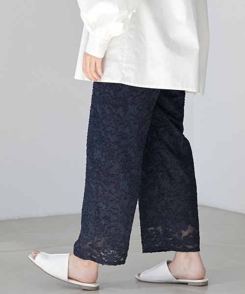 EMMA(EMMA CLOTHES)(エマ)の「【EMMA】シアージャガードストレートパンツ(その他パンツ・レディース・ブラック/ネイビー/ラベンダー/ホワイト系その他・FREE)」の7枚目の写真