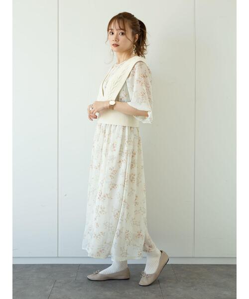 Marimoさま ARTS&SCIENCE ブラック シフォンワンピース Marimoさま ARTS&SCIENCE ブラック シフォンワンピース Marimo