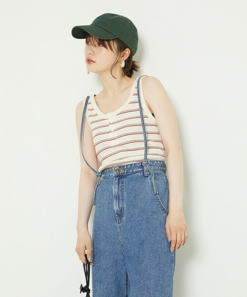 FREAK'S STORE（フリークスストア）の「ワッフル2WAYタンクトップ（タンクトップ・レディース・ホワイト/その他13/ベージュ/レンガ/ブラック・ﾌﾘ-）」の13枚目の写真