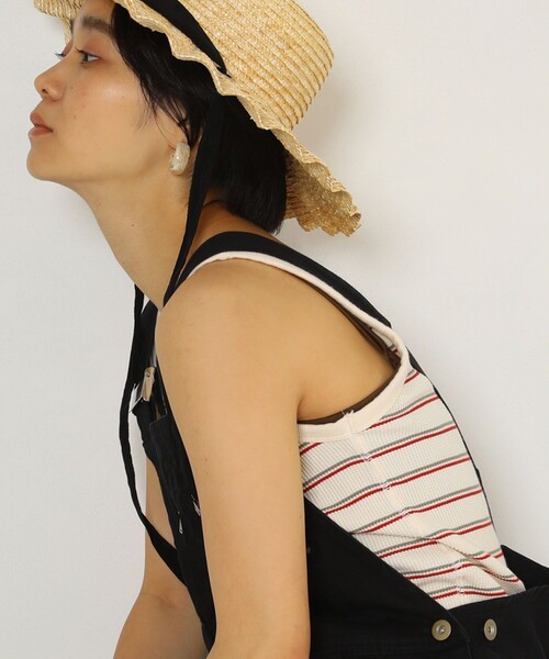 FREAK'S STORE（フリークスストア）の「ワッフル2WAYタンクトップ（タンクトップ・レディース・ホワイト/その他13/ベージュ/レンガ/ブラック・ﾌﾘ-）」の9枚目の写真