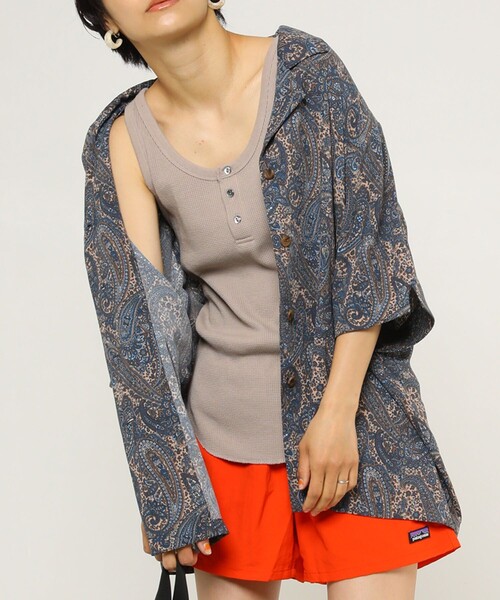 FREAK'S STORE（フリークスストア）の「ワッフル2WAYタンクトップ（タンクトップ・レディース・ホワイト/その他13/ベージュ/レンガ/ブラック・ﾌﾘ-）」の20枚目の写真