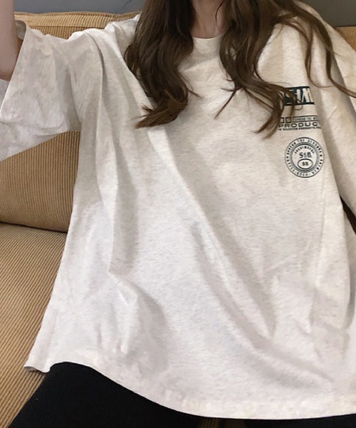 meJane（ミージェーン）の「バックロゴプリントルーズTシャツ【ZOZOTOWN限定】（Tシャツ/カットソー・レディース・ブラック/霜降りグレー・FREE）」の14枚目の写真