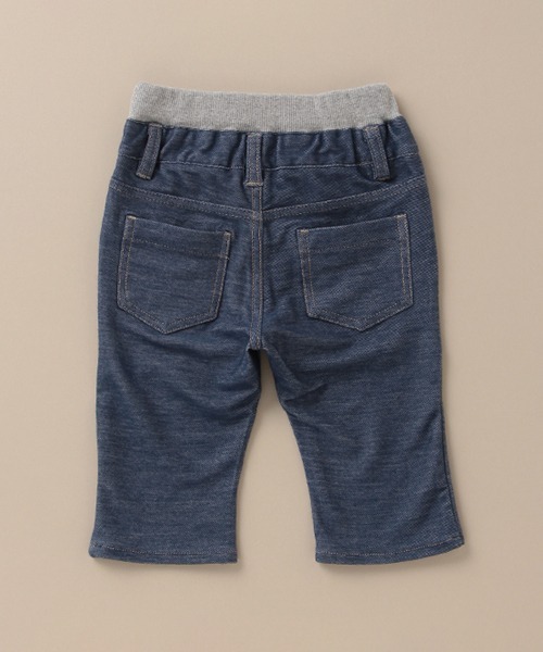 Love&Peace&Money（ラブアンドピースアンドマネー）の「ニットデニム7分丈パンツ（デニムパンツ・キッズ・ブルー・100cm/90cm/120cm/130cm/110cm/80ｃｍ）」の3枚目の写真