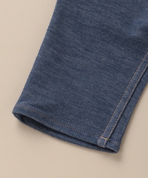 Love&Peace&Money（ラブアンドピースアンドマネー）の「ニットデニム7分丈パンツ（デニムパンツ・キッズ・ブルー・100cm/90cm/120cm/130cm/110cm/80ｃｍ）」の5枚目の写真