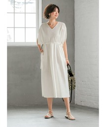STYLE DELI（スタイルデリ）の「【LUXE】ホワイトリネンカバーアップワンピース（ワンピース）」