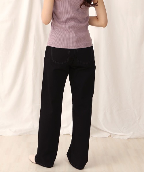 SELECT LEVERY(セレクトリベリー)の「(Emma)セミワイドストレートパンツ(チノパンツ・レディース・ライトグレー/ブラック/ライトグリーン/ベージュ・SMALL/LARGE/MEDIUM/X-LARGE)」の15枚目の写真
