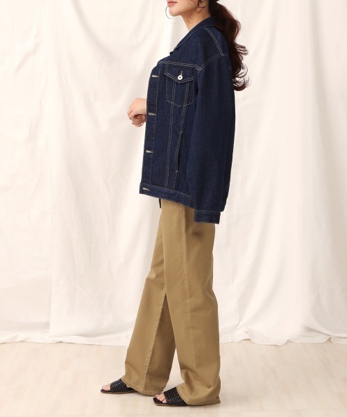 SELECT LEVERY(セレクトリベリー)の「(Emma)セミワイドストレートパンツ(チノパンツ・レディース・ライトグレー/ブラック/ライトグリーン/ベージュ・SMALL/LARGE/MEDIUM/X-LARGE)」の12枚目の写真
