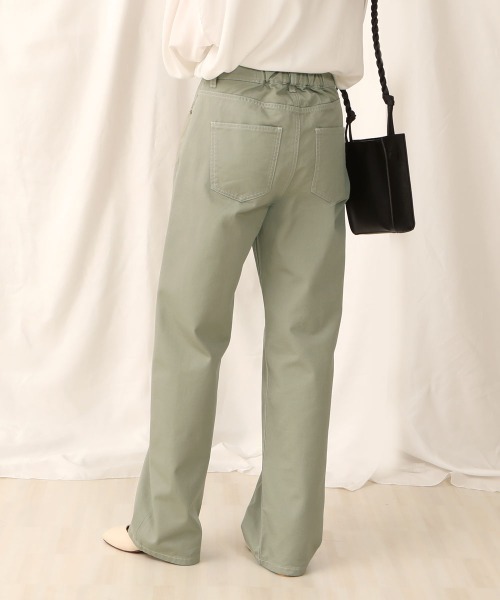 SELECT LEVERY(セレクトリベリー)の「(Emma)セミワイドストレートパンツ(チノパンツ・レディース・ライトグレー/ブラック/ライトグリーン/ベージュ・SMALL/LARGE/MEDIUM/X-LARGE)」の19枚目の写真