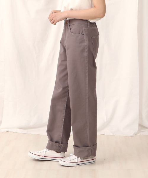 SELECT LEVERY(セレクトリベリー)の「(Emma)セミワイドストレートパンツ(チノパンツ・レディース・ライトグレー/ブラック/ライトグリーン/ベージュ・SMALL/LARGE/MEDIUM/X-LARGE)」の17枚目の写真