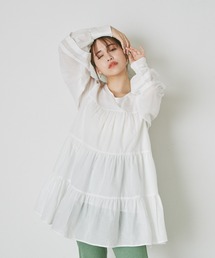 REVEYU（レブユー）の「REVEYU/Cotton tiered tunic one-piece（ルームワンピース・レディース）」