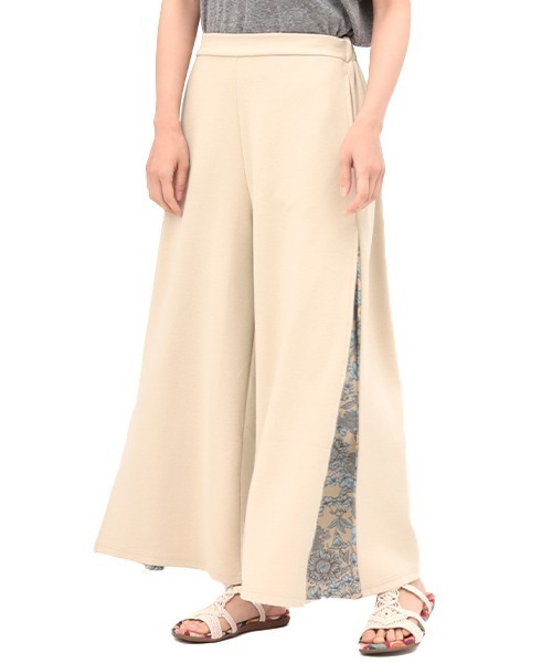 チチカカ（チチカカ）の「リブｘマチ柄ワイドパンツ（その他パンツ・レディース・ブラック/ベージュ/カーキ・FREE）」の11枚目の写真